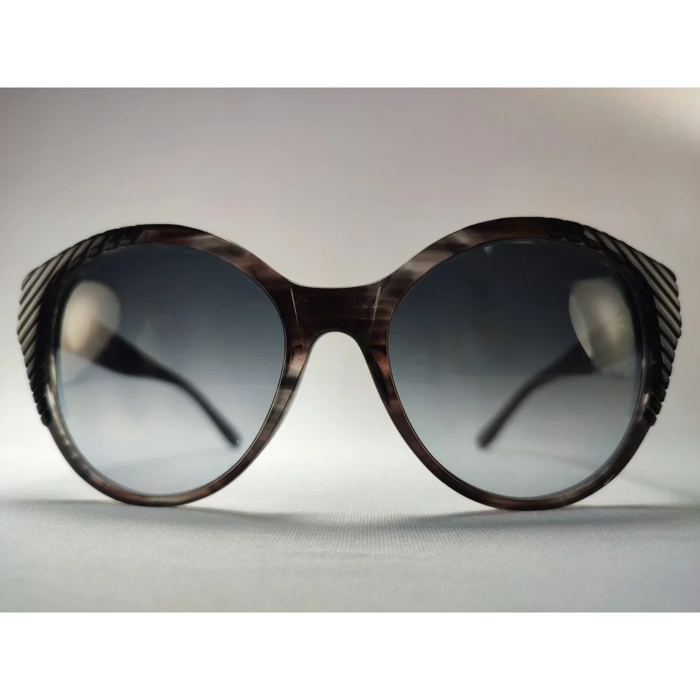 Chloe CL2247 C01 Women Oversized Cat Eye Sunglasses Brown Stripe 140mm